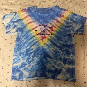 Vintage Kids TieDye Shirt Clearwater Florida sharks size S